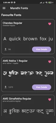 Marathi Fonts android App screenshot 1