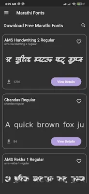 Marathi Fonts android App screenshot 4